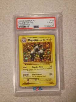 Pokemon 2016 Evolutions Magneton Holo Rare 38/108 PSA 6 English TCG - Image 1