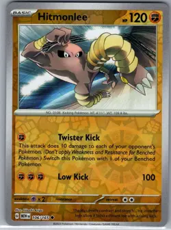 Hitmonlee 106/165 Reverse Holo SV: Scarlet & Violet 151 - Pokemon Card - NM - Image 1