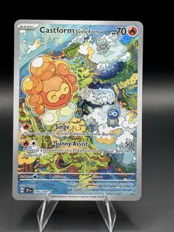 Pokemon Castform Sunny Form 195/191 Surging Sparks Illustration Rare Full Art H… - Image 1