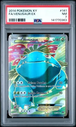 Pokemon PSA 7 Venusaur ex Full Art Holo 141/146 XY Base Set NEAR MINT - Image 1
