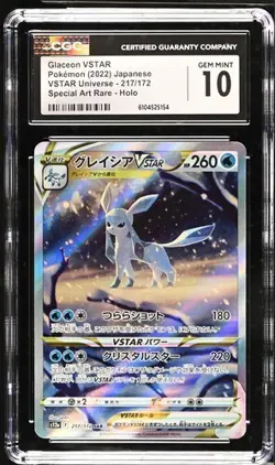 ❄❄ CGC 10 Gem Mint Glaceon VSTAR 217/172 SAR VSTAR Universe s12a Pokemon Card - Image 1