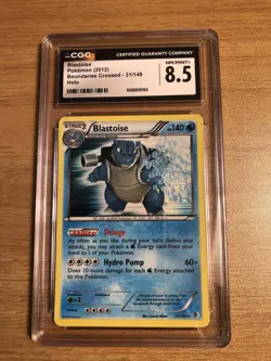 CGC 8.5 2012 Blastoise Pokemon Boundaries Crossed Rare Holo #31 - Image 1