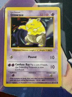 Pokemon TCG Drowzee Shadowless Base Set Unlimited Common Card 49/102 - Image 1
