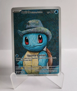 Pokemon Squirtle with Grey Felt Hat Van Gogh Proxy Fan - Image 1