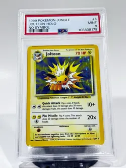 Jolteon 1999 Pokemon Jungle No Symbol Holo #4/64 PSA 9 Very rare - Image 1