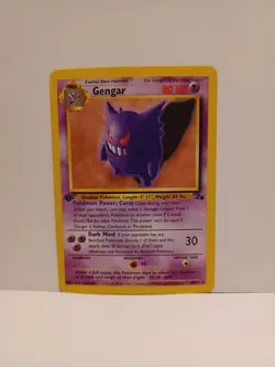 Pokemon Gengar Fossil 1st Edition Rare Regular 20/62 Card English 1999 - Image 1