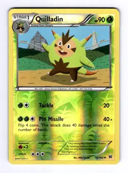 Quilladin XY - BREAKthrough #10 (2015) Uncommon Reverse Holo NM Pokemon - Image 1