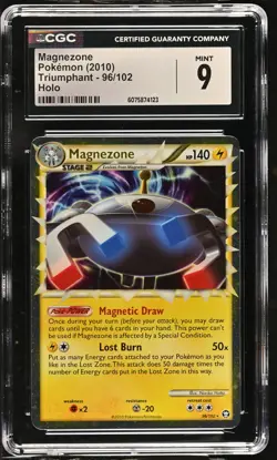 CGC 9 MINT Magnezone 2010 Triumphant 96/102 Holo Pokemon Card - Image 1