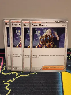 Pokemon Mega Evolution Boss's Orders Ghetsis 114/132 Trainer Playset X4 NM - Image 1