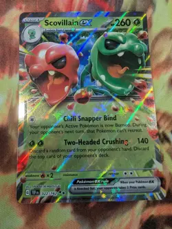 Scovillain ex 22/162 Temporal Forces Holo Double Rare Pokemon Scarlet Violet - Image 1