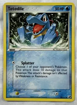 Pokemon TCG Totodile 78/115 EX Unseen Forces LP - Image 1
