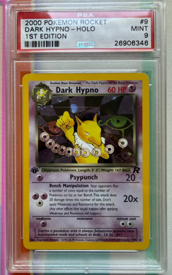 Pokemon PSA 9 1st Edition Team Rocket Holo Dark Hypno 9/82 - Image 1