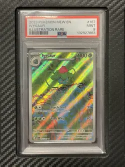 2023 PSA 9 Ivysaur #167 Illustration Rare Pokemon TCG Scarlet & Violet Mew 151 - Image 1