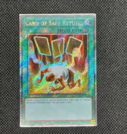 Yugioh TCG #RA03-EN114 Card of Safe Return 1st Edition Platinum Secret Rare NM - Image 1