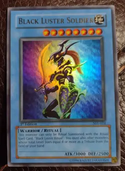YuGiOh! TCG Black Luster Soldier SYE-024 1st Edition Ultra Rare LP - Image 1