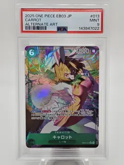 2025 One Piece JP EB03 Carrot Alternate Art PSA 9 - Image 1
