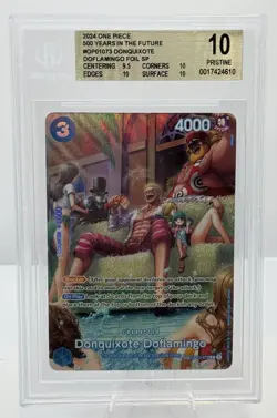 One Piece Donquixote Doflamingo Op01-073 Sp Alt Art BGS 10 Pristine 🔥 - Image 1