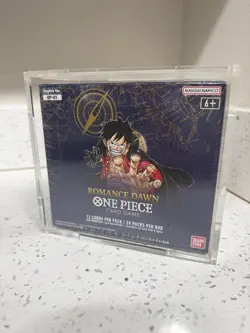 One Piece Romance Dawn Booster Box English OP-01 Sealed Blue Bottom Acrylic Case - Image 1