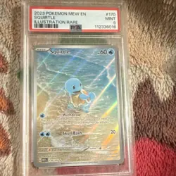 Pokemon Squirtle #170/165 Illustration Rare Holo PSA 9 Sv: Scarlet & Violet 151 - Image 1