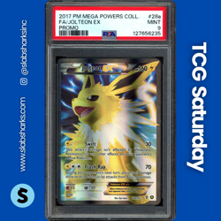 2017 POKEMON MEGA POWERS COLLECTION PROMO #28A JOLTEON EX FULL ART PSA 9 - Image 1