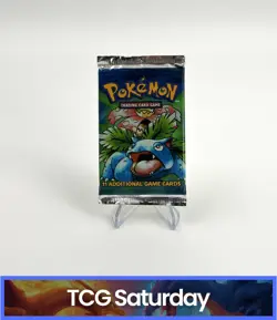 1999 POKEMON BASE SET UNLIMITED BOOSTER PACK VENUSAUR ART SEALED - Image 1