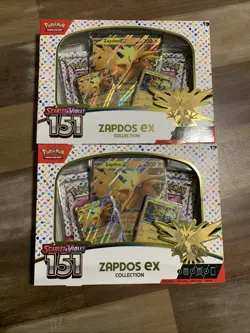 Pokemon TCG Scarlet & Violet 151 Zapdos EX Collection Box Sealed Lot Of 2 NEW - Image 1