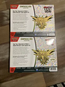 Pokemon TCG Scarlet & Violet 151 Zapdos EX Collection Box Sealed Lot Of 2 NEW - Image 2