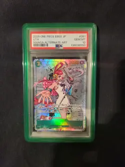 PSA 10 2025 One Piece JPN Uta Manga Alt Art EB03-062 With Emerald Graded Guard - Image 3