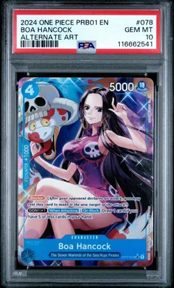 2024 ONE PIECE PRB01-PREMIUM BOOSTER ALTERNATE ART #078 BOA HANCOCK PSA 10 - Image 1