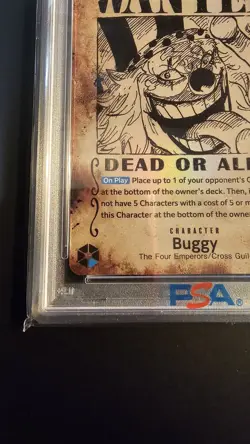 Bandai One Piece CCG Buggy OP09-051 Alternate Art Foil Rare EN Emperors PSA 10 - Image 4