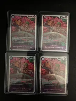 4x Donquixote Doflamingo OP10-071 - One Piece TCG English - SR Foil Playset NM - Image 1