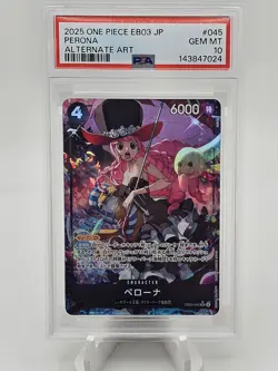 2025 One Piece JP EB03 Perona Alternate Art PSA 10 - Image 1