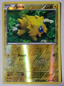 REVERSE HOLO Joltik 41/114 PL - XY Steam Siege Pokemon Card - $2 Flat Shipping - Image 1