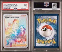 PSA 9 MINT Miss Fortune Sisters Full Art 194/196 2022 Lost Origin Pokemon Card - Image 3