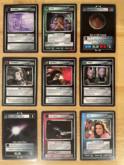 Star Trek CCG: First Edition Black Border Premiere - Nine Card Rare Lot - Image 1