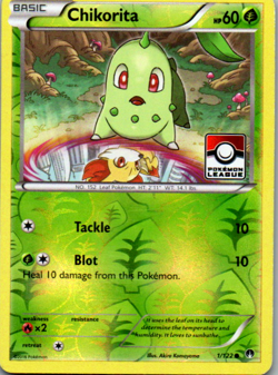Chikorita - 1/122 (Pokemon League) Promo League & Championship Cards 001/122 LP - Image 1