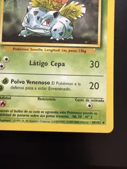Pokemon TCG Ivysaur Base Set, Unlimited Uncommon Card 30/102 - Image 4