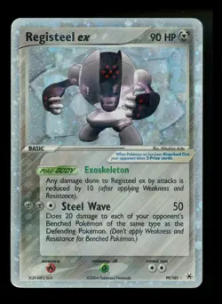 Registeel ex 99/101 EX Hidden Legends 2004 Holo Rare Cracked Ice Pokemon Card - Image 1