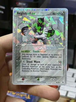 Registeel ex 99/101 EX Hidden Legends 2004 Holo Rare Cracked Ice Pokemon Card - Image 3