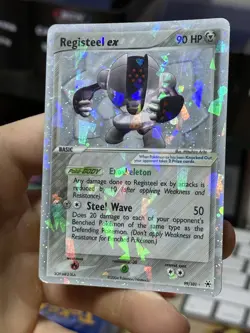 Registeel ex 99/101 EX Hidden Legends 2004 Holo Rare Cracked Ice Pokemon Card - Image 4