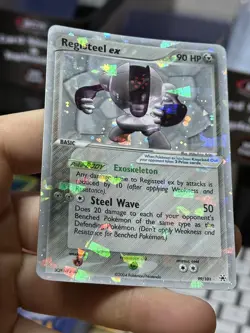 Registeel ex 99/101 EX Hidden Legends 2004 Holo Rare Cracked Ice Pokemon Card - Image 5