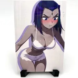 Teen Titans Raven Sexy Hot Lingerie Anime Waifu Girl Lewd Goddess Story Art Card - Image 1