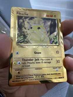PIKACHU 2021 POKEMON CELEBRATIONS #58/102 GOLD METAL CARD ULTRA PREMIUM COLL - Image 3