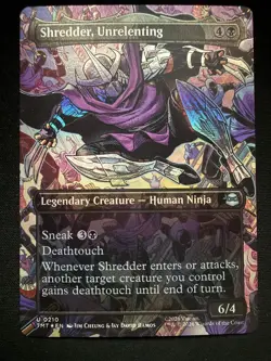 Shredder Unrelenting #210 Borderless MTG Teenage Mutant Ninja Turtles Card NM - Image 1