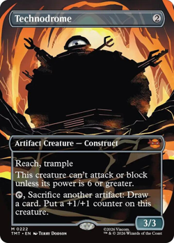 MTG magic 1x Technodrome BORDERLESS FOIL (M/NM) Teenage Mutant Ninja Turtles - Image 1