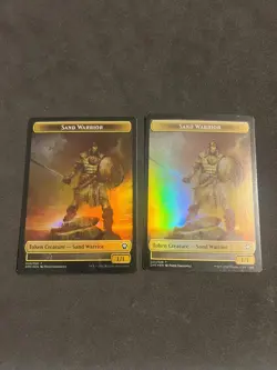 x2 Sand Warrior Token FOIL [Dominaria United] 2x Magic MTG Cards LP - Image 1