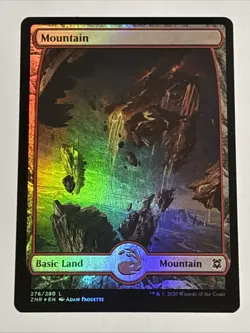 MTG Zendikar Rising Mountain Full Art Foil 276/280 NM - Image 1