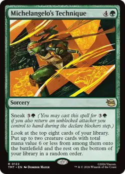 x1 Michelangelo's Technique - Foil R MTG Teenage Mutant Ninja Turtles M/NM, Engl - Image 1
