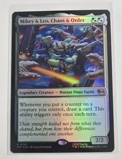 Mikey & Leo, Chaos & Order Foil - MTG TMNT - Image 1