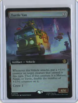 MTG TEENAGE MUTANT NINJA TURTLES TMNT TURTLE VAN EXTENDED ART RARE FOIL - Image 1